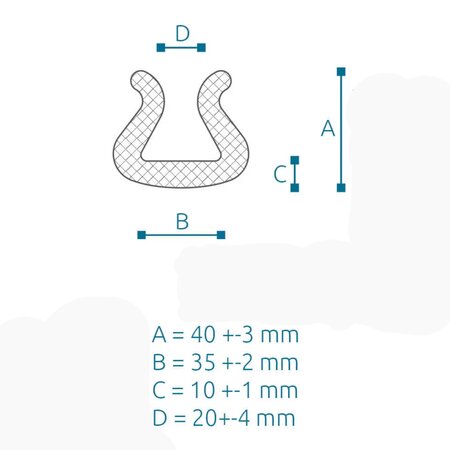 Schaumprofil U 25-35 (2 m)